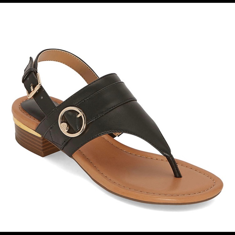 Liz Claiborne Womens Size 7.5 Turf Heeled Sandals
